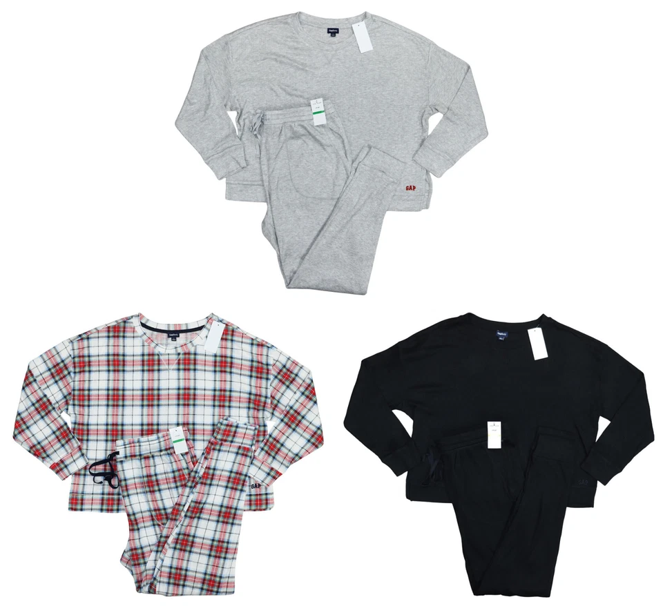 Gap Body 2-Piece Long Sleeve Texture Knit Women's Pajama Set NWT Pick Color/Size