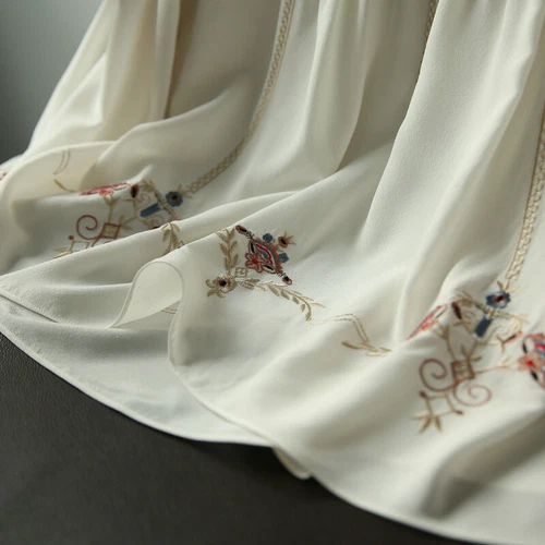 Dama Bordada Floral Blusa Camisa Prendas para el torso Suelta Étnica Retro Elegante Elegante - Imagen 7 de 12