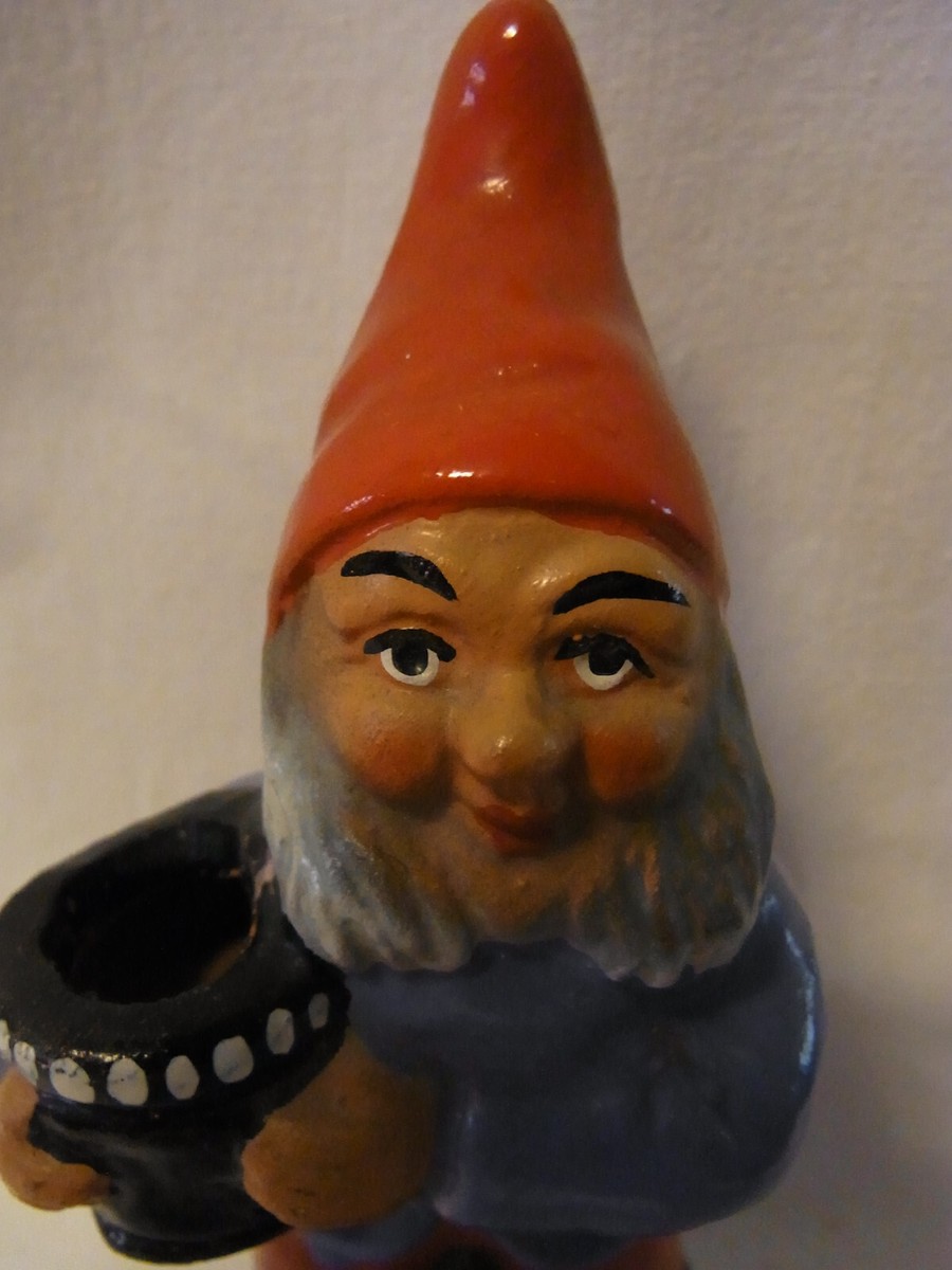 Yard Gnome Candle Holder Ceramic Gartenzwerg Vintage German #E | eBay