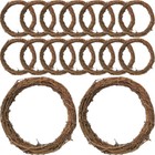 16pcs Natural Rattan DIY Wreathes Vine Branches Wreath Rattan Wreath Making Hoop