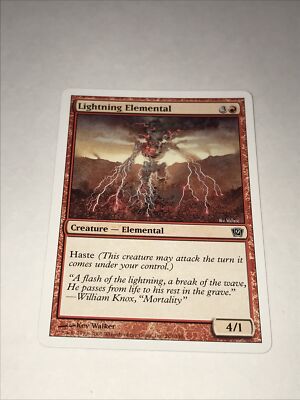Magic Lightning Element Magic the Gathering Lightning Elemental Card | eBay