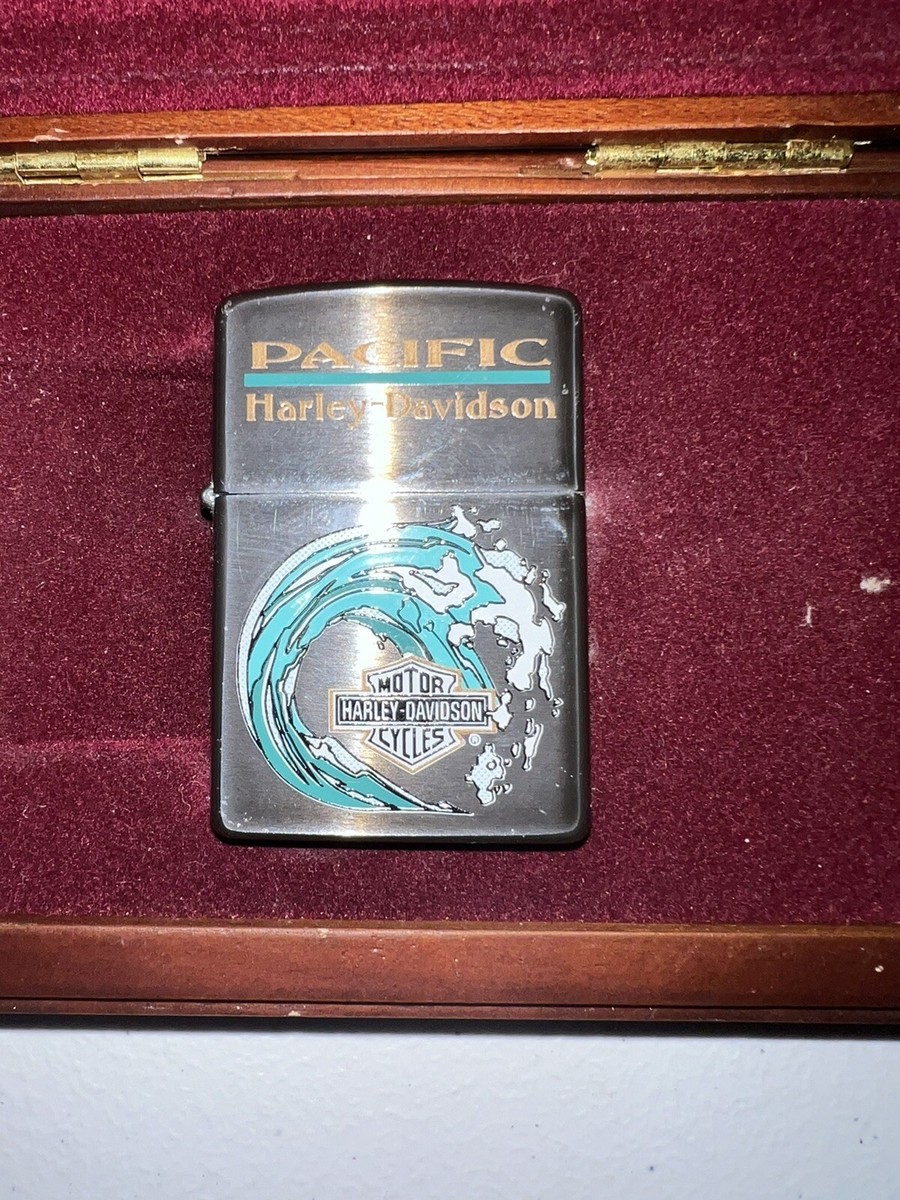 Zippo 1996 Harley Davidson Pacific Lighter with Wood Box | eBay