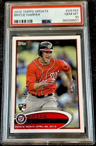 2012 Topps Update Series BRYCE HARPER SP RC #US183 - PSA 10 Phillies Low Pop 🔥