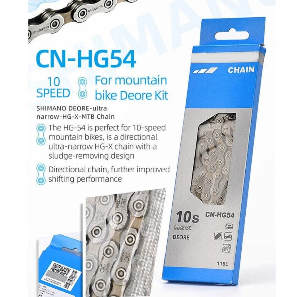 For Shimano 6/7/8/9/10/11 Speed Chain HG53/54/701 Deore MTB Road Bike 116 Link - image 4 of 4