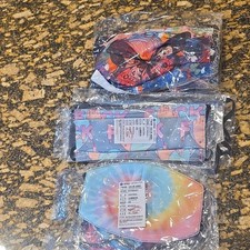 Set of 7 Multicolor Fabric Reusable Adult Unisex Face Masks One Size