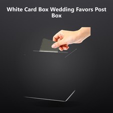 White Card Box Wedding Favors Post Box Cardboard Receiving Money Box Holder f...
