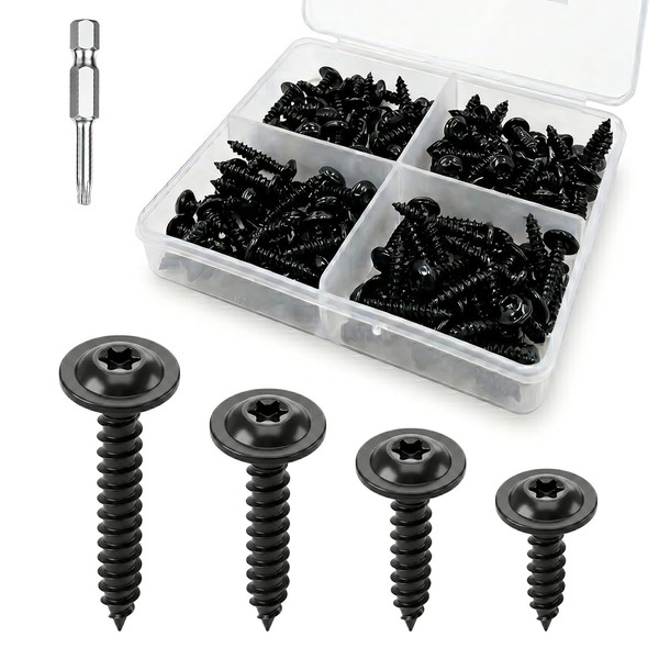 Blechschrauben Set M4 120 StüCk Torx Selbstschneidend Edelstahl Sortiment FüR-image