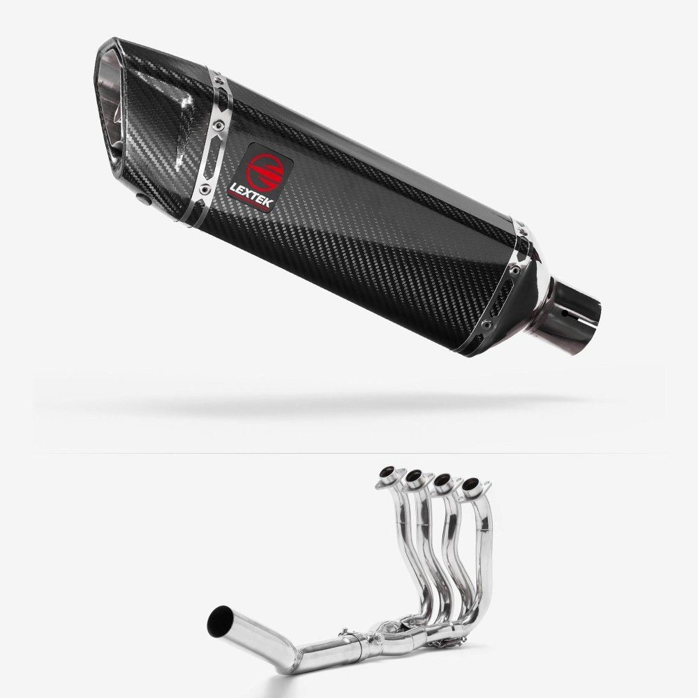 Lextek SP9C Carbon Fibre Exhaust System 300mm for Suzuki GSXR 600/750 (06-10)