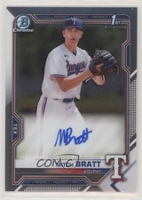 2021 Bowman Draft Chrome Draft Pick Auto Mitch Bratt #CDA-MBRA Auto xb2
