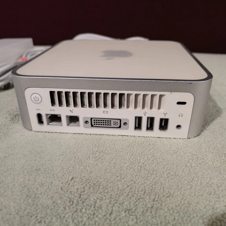 Apple Mac Mini A1103 G4 1.33GHz 512Mo 80Go PowerMac10,2 OSX 10.4 + Alimentation - Photo 2/4