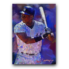Darryl Strawberry #6 Art Card Limited 13/50 Vela Signed (New York Yankees)