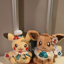 Pokepark Limited Carnival Eevee Pikachu Plush Doll