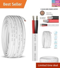 8 Gauge Marine Wire 8 AWG Duplex Marine Grade Wire,100ft Tinned Copper Oxygen...