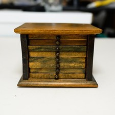 Vintage Wood Cork Coaster Set Storage box set of 8 Drink