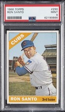 1966 TOPPS #290 RON SANTO PSA 9