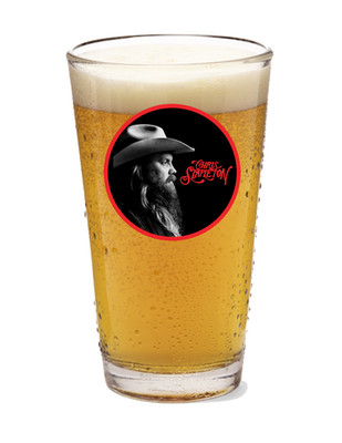 Chris Stapleton - 16oz Pint Beer Glass Country Rock Handmade Liquor Seltzer Soda