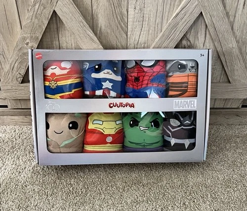 Cuutopia Disney 100 MARVEL 8 PACK 5” Plushies Superhero Mattel