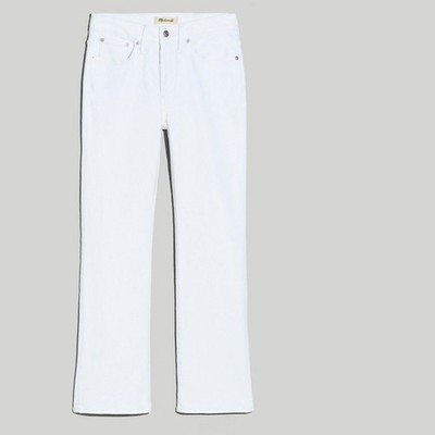 New Madewell Kick Out Crop Jeans NI961 Pure White Size 33