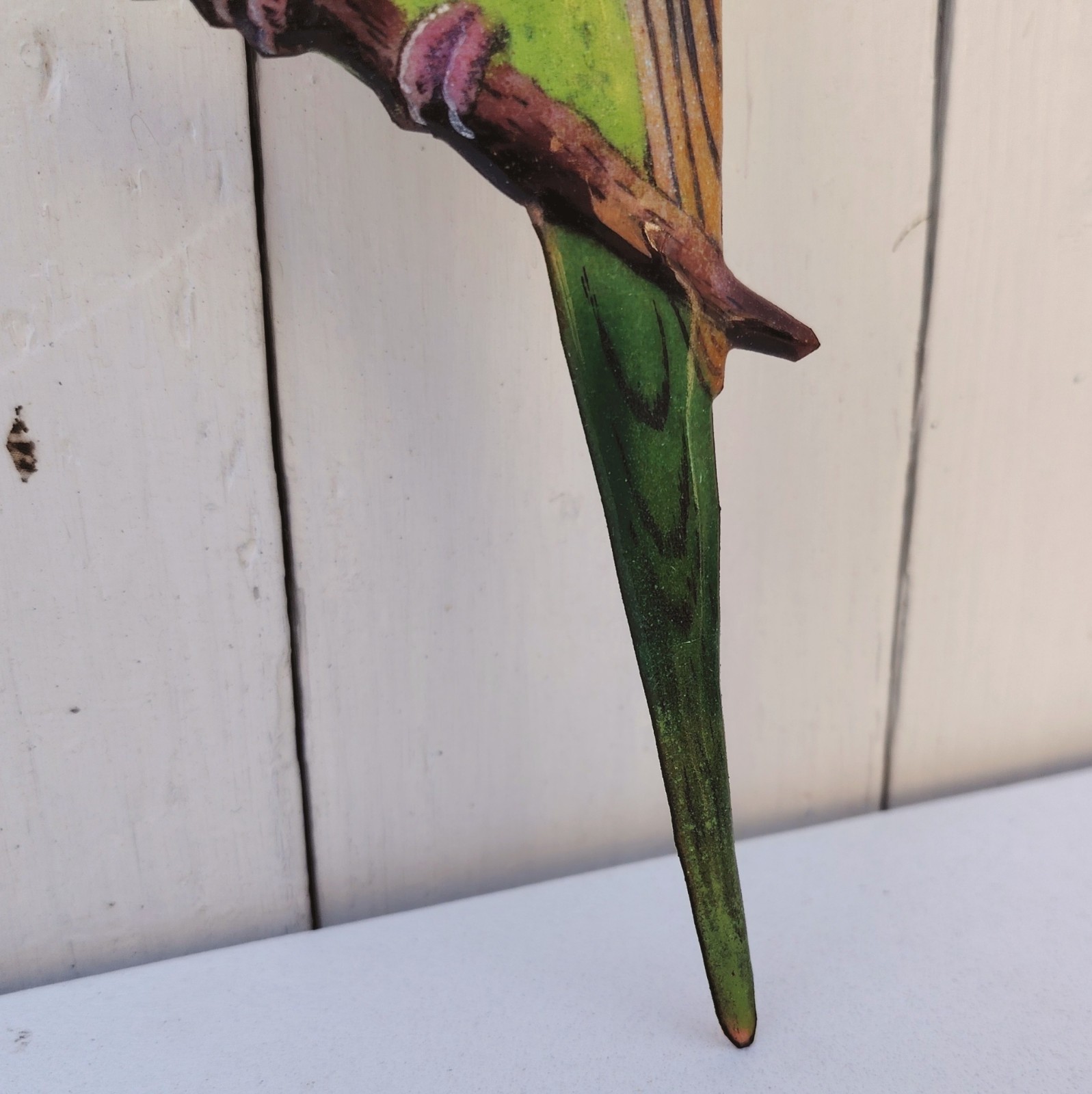 Oiseau perruche ondulée des bois, Emaux Limoges