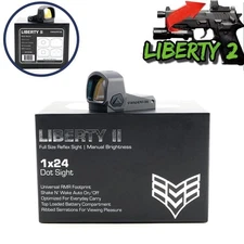 Swampfox Liberty II 3MOA Multi-Reticle Reflex Red/Green Dot Sight RMR Footprint