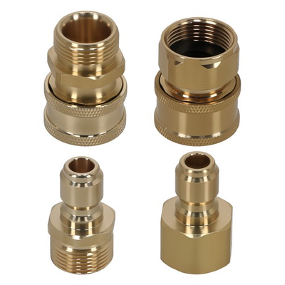 #ad 4pcs Pressure Washer Adapter Coupler M22 15mm Swivel 3 8#x27;#x27; Quick Disconnect $13.12