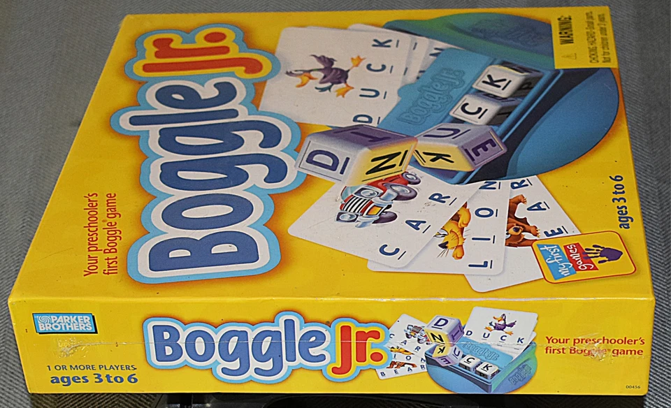 Boggle Jr  Parker Brothers Hasbro vintage 1998 Board Game Preschool - Image 3 of 4
