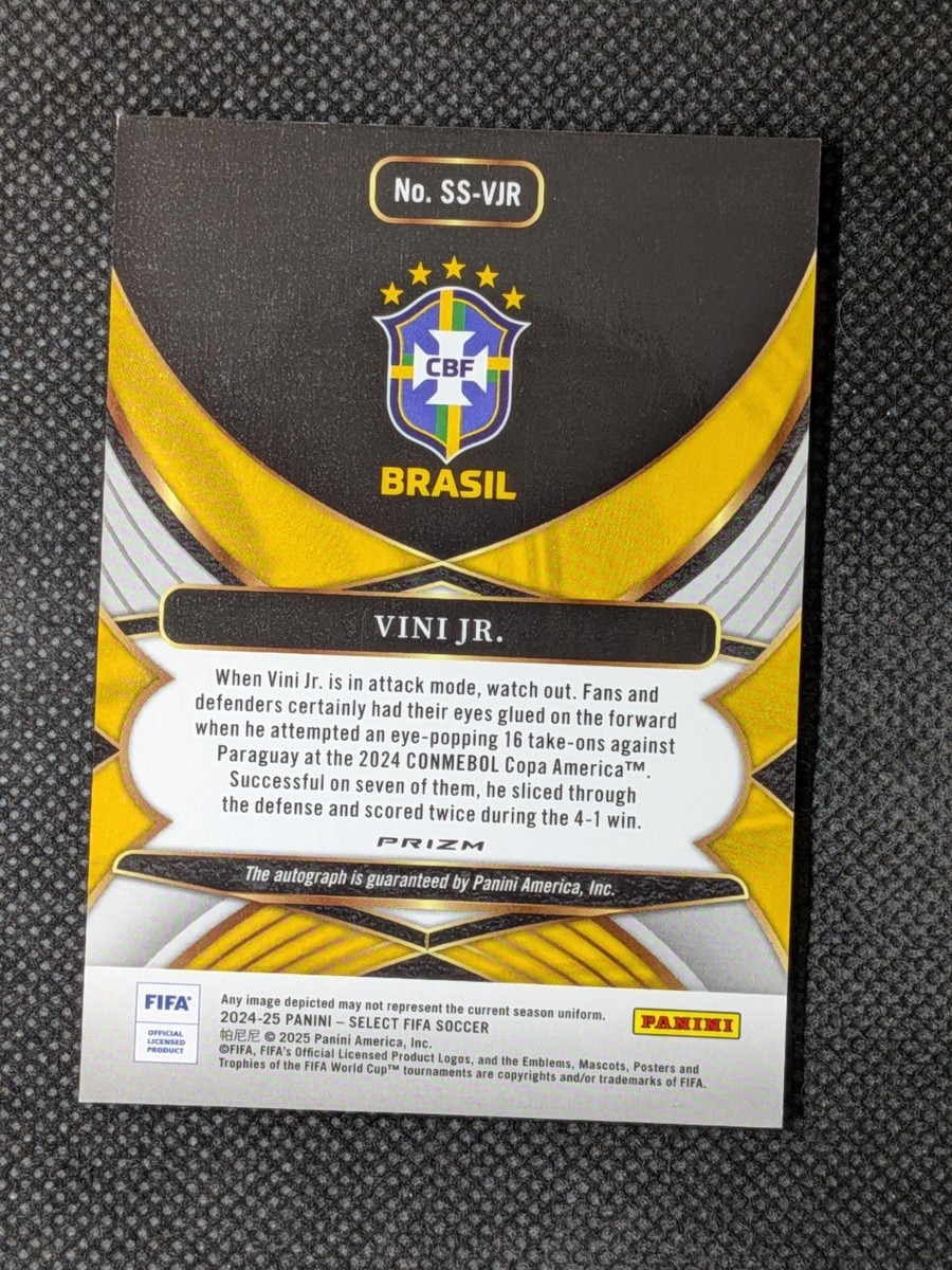 Photo Autographiée Vinicius Jr 2024-2025 - Affiche Signée Real Madrid Pour Fans