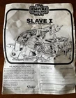 1981 Vintage Kenner Star Wars Empire Strikes Back Slave 1 Assembly Instructions