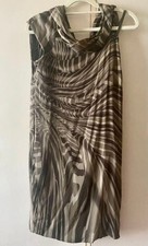 USED GUCCI TWIST NECK SILK DRESS W/DRAPERY GOOD