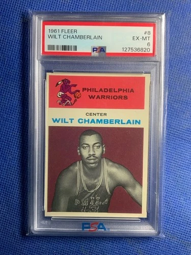 1961 Fleer #8 Wilt Chamberlain Rookie Card PSA 6 EX-MT** Just Graded**