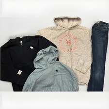 Abercrombie Kids AF Moose Logo Top Hoodie Sweatshirt Jeans Girl 9/10 10