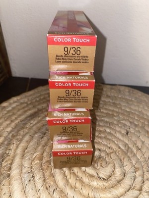 4x Wella Color Touch Haarfärbemittel 9/36 60 ml