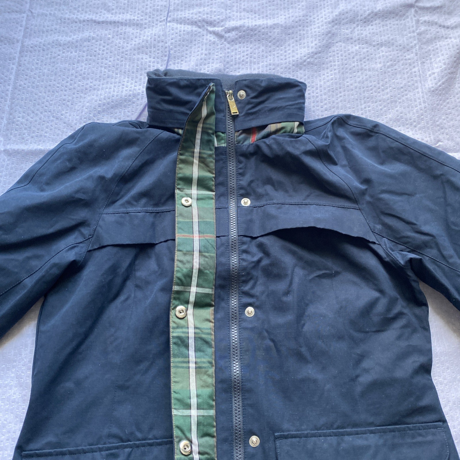 Pendleton Lined Hidden Hood Rain Coat Tartan Clas… - image 5