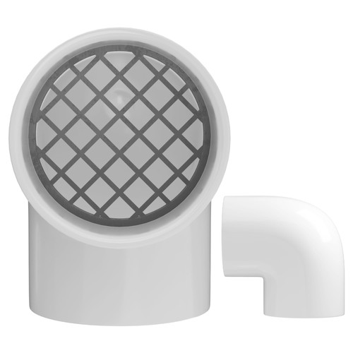 PVC Termination Cap With Stainless Steel Mesh For 2 Inch Schedule 40 Pipe