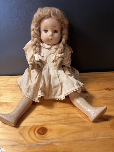 Vintage Composition Doll 1940’s Sleepy Eye Doll - Picture 2 of 14