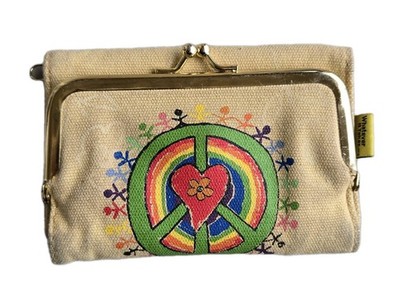 Whatever It Takes Hemp Coin Purse Wallet Rainbow Peace Lucy Liu Artwork Trifold