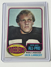 1976 Topps Football Card Jack Lambert RC #220 EX