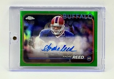2024 Topps Chrome Andre Reed Green Refractor Auto /99 Buffalo Bills