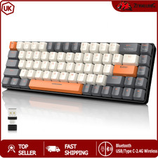 K68 60% Wireless Mechanical Gaming Keyboard Bluetooth Type-C Recevier Hot Swapp