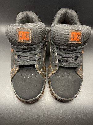DC Shoes Graveler Nubuck Leather Skate Shoes Mens Boys US 7. 5 Black And Orange