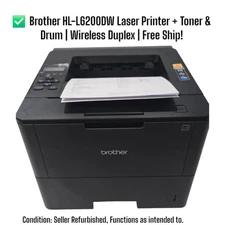 Brother HL-L6200DW Laser Printer + Toner & Drum | Wireless Duplex | Reliable 