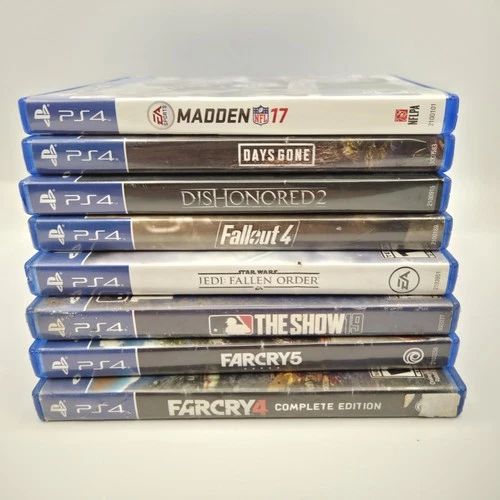 PS4 Game Lot 8 Games - Days Gone, Jedi Fallen Order, Fallout 4, Far Cry 5 & More