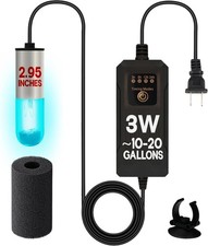 Aquarium UV cleaning light for filter sump pond keeps fish tank clear