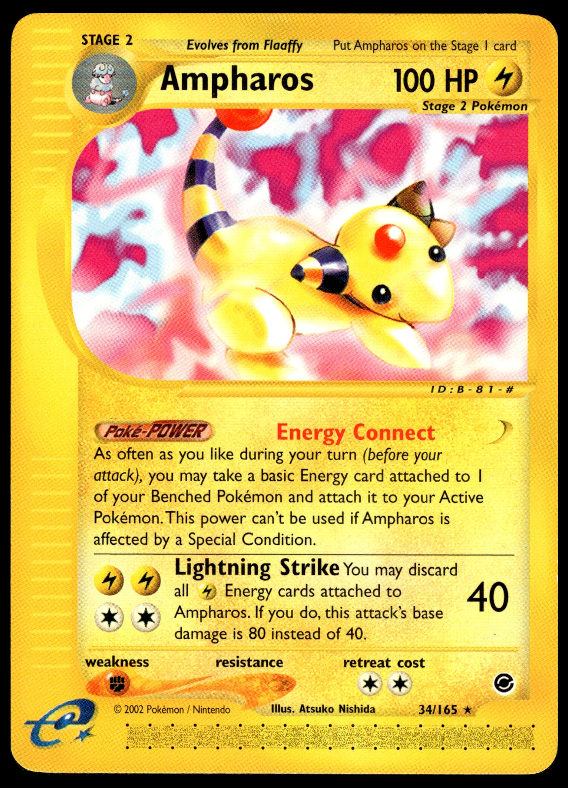 Ampharos 34/165 Expedition Non-Holo Rare LP Pokemon TCG