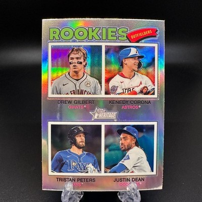 2026 Topps Heritage Chrome Refractor Gilbert/Corona/Peters/Dean Rookies #388