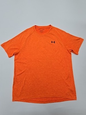 Under Armour Men's Orange HeatGear Tech Relaxed Fit T-Shirt Size M - Used