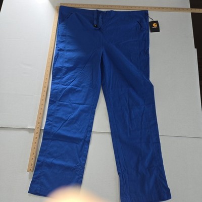 Carhartt Mens L Straight Leg Scrub Pant Blue Regular C50001 Nwt