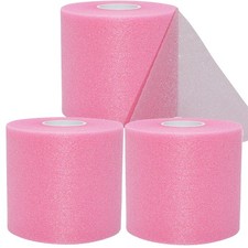 ADMITRY Pre Wrap Tape Athletic,3 Athletic Pink foam -3 Rolls