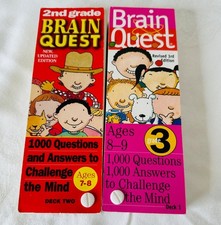 Brain Quest 2nd  3rd Grade Deck Set of 2 Questions Educational Children Learn