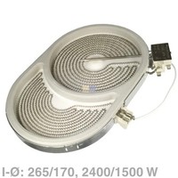StrahlheizköRper 265X170Mm 2400/1500W 230V Oval 10.57411.604